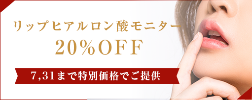 リップヒアルロン酸<br>モニター 20%OFFのサブスライド